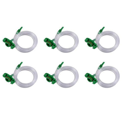 6X 30CC 50CC Kunststoff Transparenter Luftschlauch Klebstoff Spritzenadapter
