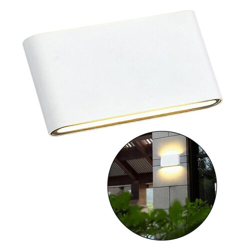 3000K Waterproof LED Up Down Wall Lamp Light Warm White 12W White