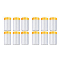 12 Er-Pack Klebeband und Abdeckfolie, 1,8 X 62,3 Fuß Vorgeklebte Abdeckfolie für Autolackierungsabdeckungen, Vorklebende Kunststofffolie