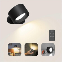 Battery Powered Wall Light, 360 Adjustable Lighting Indoor Wall Light, 3 Color Modes, 3 Brightness Levels Touch Control
