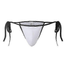 (L, L102 White) Men's Bikini Swim Briefs | Quick Dry Swim Trunks