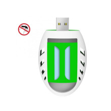 Répulsif anti-moustiques portable USB pour la maison, le bureau et la voiture (jaune + vert)