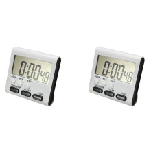 2X Digital Eieruhr / Kuechentimer Timer mit Lauter Alarm, und Down Funktion, Magnet Staender, Blau