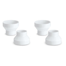 4 Pcs 6 to 4 Inch Duct Reducer Increaser ABS Air Duct Adapter Duct Fan or Dryer Vent Adapter HAVC Pipe Connector, White