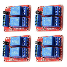 4Pcs 12V 2 Channel Relay Module Board Shield with Optocoupler Support High/Low Level Trigger Compatible for