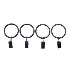 36 Pack Ringe Vorhang Clips Starke Metall Dekorative Vorhänge Fenster Vorhang Ring Mit Clip Rostfrei Vintage Innen Durchmesser Schwarz