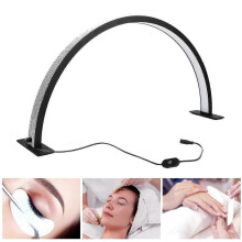 (AU Standard, Black) 28inch Half Moon Beauty Lamp 30w Adjustable 30006000k Led Floor Beauty Lamp White 100240v