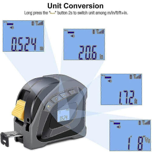 Measuring Tape 16 Feet, Lcd Digital Display, Removable Hook 2