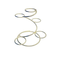 Metal 5 Base Natural Crystal Sphere Stand Egg Holder Display Home Office Decor Gifts Multi- Spiral Bracket-A