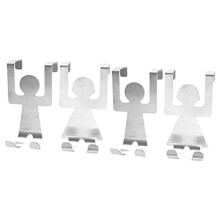 4 PièCes Crochet de Figurine DéCoratif Crochet de Figurine Support de Porte Cintre sur Porte Double Crochets sur le Cintre de Porte