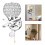 Crystal Wall Lamp Bedside Sconces Pendent Light E26/E27 Study Balcony Silver 3