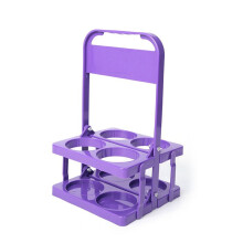 Porte-Boisson en Plastique Pliable à 4 Trous, Porte-Boisson Réutilisable avec Poignée Porte-Boisson Portable Violet Foncé