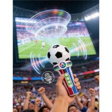 Version Du Jeu de Football pour Enfants avec Microphone, Pom-Pom Girl, Lumières, Musique et Autocollants