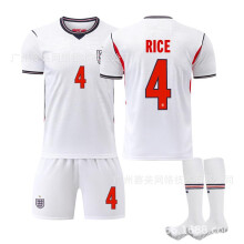 (4, 3XL) 26 FIFA New Season England Jersey #4 Rice