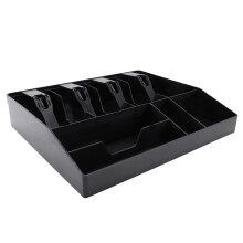 Eight Grids Cash Drawer Box Support Register Insert Coin Tray Cashier Tidy Storage Adjust Safe Box