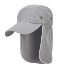 (DEEP BLUE) Outdoor Hiking Sun Hat for Men and Women with Neck Flap UPF 50+ Fishing Cap Adjustable