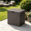 Living And Home 126L PP Garden Storage Box with Combination Padlock, Brown Rattan Texture 1