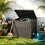 Living And Home 126L PP Garden Storage Box with Combination Padlock, Brown Rattan Texture 2