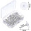 Clear Push Pins Small Plastic Thumb Tacks Steel Point And Clear Pla... 2