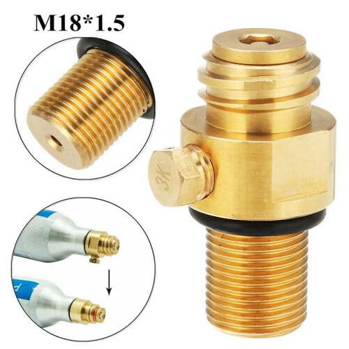 3X M18X1.5 Refill CO2 Valve Adapter Thread Converter Replacement for 1