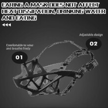 (M, Camouflage Green) Adjustables Anti-eating, Anti-licking And Anti-biting Dog Muzzle Breathable Hollow Basket Muzzles For Dog