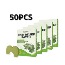 50pcs Knee Patch Wormwood Knee Sticker Plaster Extract Analgesic Cartilage Pain Relieving Patch Self-heating Herbal