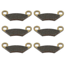 6-Piece Front and Rear Brake Pad Set for Polaris Sportsman 570 800 400-550 ATV Low Dust and Quiet Operation