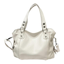 (White) Practical and Large Capacity Crossbody Purse Stylish Top Handle Bags PU Leather Handbag Shoulder Bag for Everyday Use Khaki