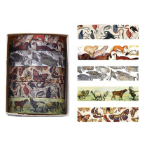 (10) Forests Plant Print Washis Tape Masking Tape Decorative Tape Hand Account Tape Artists Tape for Scrapbooking Decoration