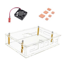 Acrylic Case with Efficient Cooling Fan with Metal Heatsink for Banana Pi for BPI F3 Development Board Heat Management