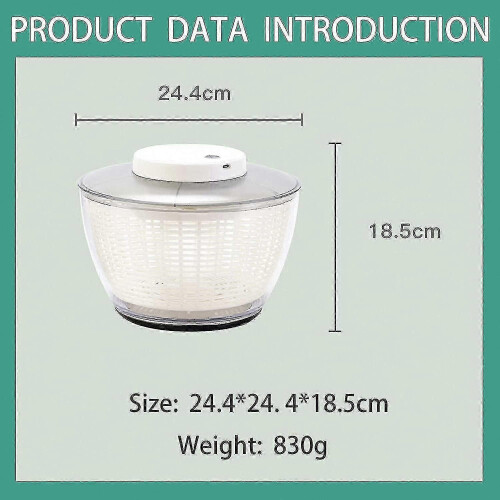 4.5l Electric Vegetable Spin Dryer, Usb Rechargeable Spinner, Quick Drying Drain Bowl 1