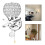 Crystal Wall Lamp Bedside Sconces Pendent Light E26/E27 Study Balcony Silver 4