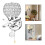 Crystal Wall Lamp Bedside Sconces Pendent Light E26/E27 Study Balcony Silver 5