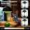 LED flower pot table lamp, modern Macaron lamp, dimmable table lamp with 3 colors 3
