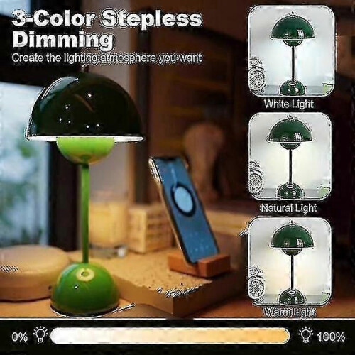 LED flower pot table lamp, modern Macaron lamp, dimmable table lamp with 3 colors 2