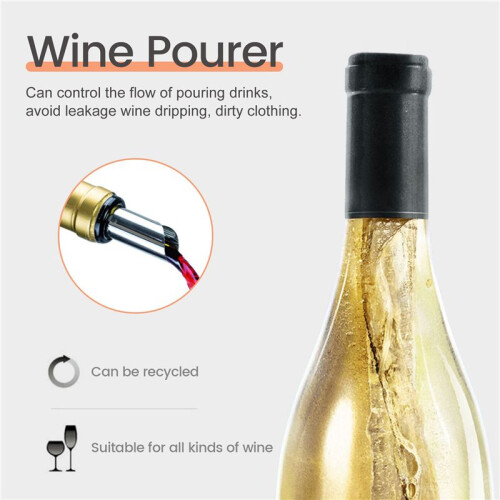300 Pcs 3 Inch Silver Wine Pourer Discs Drip-Proof Drip Pouring Pour Spout Pour Wine Thin Slice 2