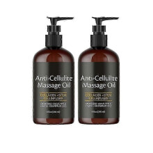 (2PCS) 1-3X 240ml Anti Cellulite Massage Oil Infused with Collagen and Stem Cell Skin Tightening Cellulite Moisturizing Body Essential Oil