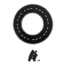 (One size, 8pcs) Kids Car Highway Splicing Track Puzzle Toy Highway Construction PVC Soft Rubber Toy