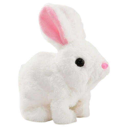 (White) Bunby - My Realistic Bunny Toy, Interactive Bunny Realistic Bunny