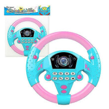 (Pink Blue) Simulation Driving Car Toy Steering Wheel Kids Baby Interactive Toys