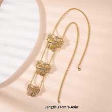 (A) Intricate Southeast Asian Zinc Alloy Chest Pin Ornament Ethnic Style Butterfly Shaped Brooch Formal Attire Accessory Multicolor