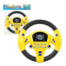 (Black Yellow) Simulation Driving Car Toy Steering Wheel Kids Baby Interactive Toys