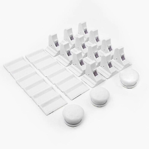 30 Pcs Magnetic Cabinet Drawer Cupboard Lock Child Proof Kit 2