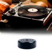 (Black) Professional 45RPM Record Adapter Aluminum Turntables Adapter for Home Systems and Studios Silver