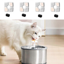 (4 plus 4) 1Set Cats Water Fountains Filters Drinking Fountains Activated Carbons Filter for Pet Auto Drinking Feeders Accessories