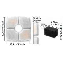 (8 plus 8) 1Set Cats Water Fountains Filters Drinking Fountains Activated Carbons Filter for Pet Auto Drinking Feeders Accessories