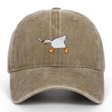 (Style2-red) Casual Fashion Embroidered Goose Pattern Baseball Cap for Men and Women, City Style Duckbill Hat