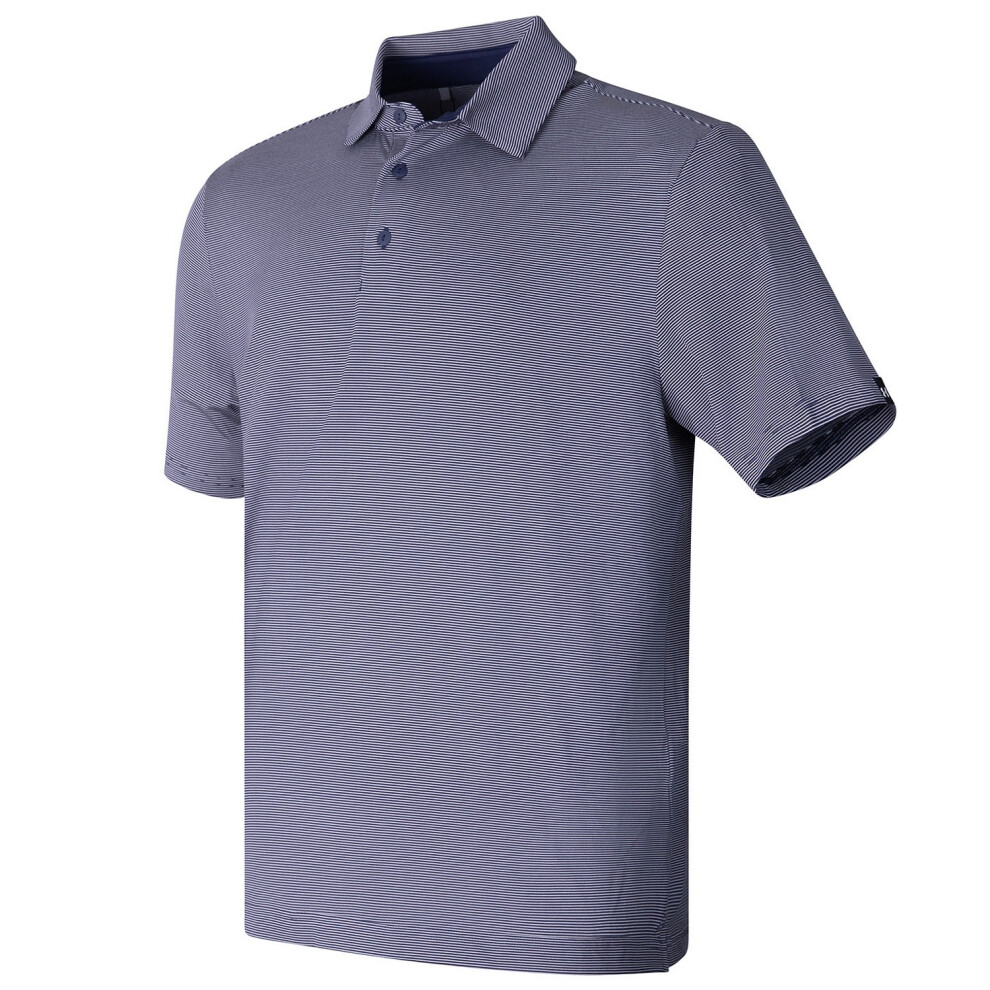 Under Armour (M, Midnight Navy/Downpour Grey/Black) Mens Playoff 3.0 Micro-Stripe Polo Shirt Black