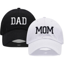 (Adjustable, SMTMZ-003-Wihte) Embroidered Baseball Hat Unisex Outdoor Sun Hat Reflective Hat Breathable Sports Hat DAD MOM