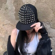 (Adjustable, Pink) Street Style Rivet Baseball Cap for Men Women Sun Protection Hat Adjustable Spring Summer Outdoor Sports Cap
